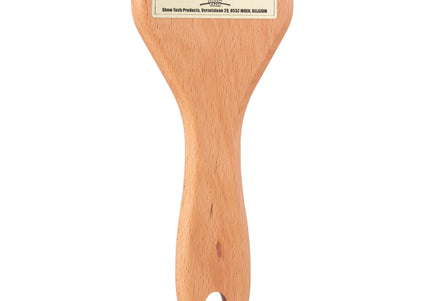 Show Tech Row Rake Wooden Currycomb – Three-Row Needle Design for Effective Detangling