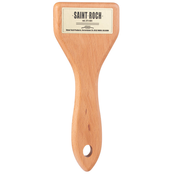 Show Tech Row Rake Wooden Currycomb – Three-Row Needle Design for Effective Detangling