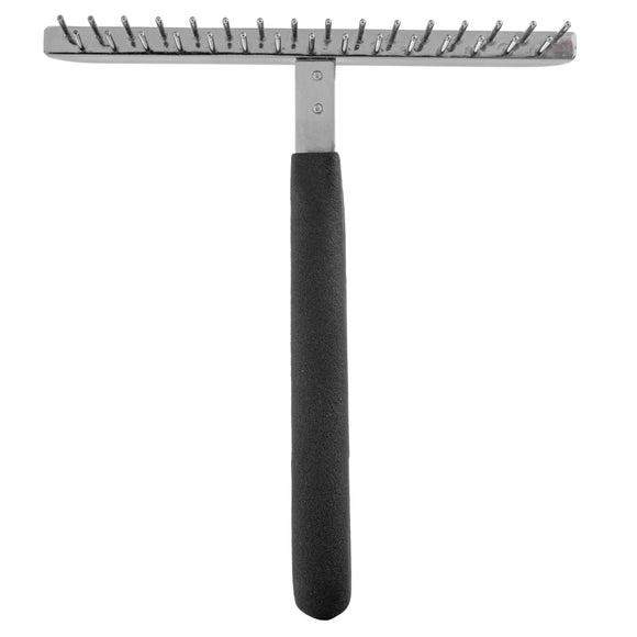 Chris Christensen T-Rake Large – Double-Row Cross-Shaped Currycomb with 31 Teeth, Ergonomic Design