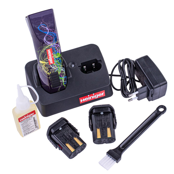 Heiniger Saphir Style Cordless Grooming Clipper – Professional Set with 2 Batteries and Case