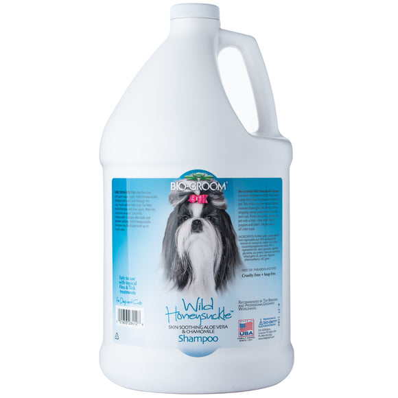 Bio-Groom Wild Honeysuckle Shampoo – Concentrated 1:8 Formula, Cleanses and Moisturizes, 3.8L