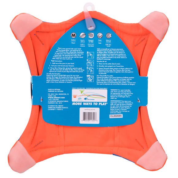 Chuckit! Flying Squirrel Medium – Durable Floating Dog Frisbee Toy with Aerodynamic Design
