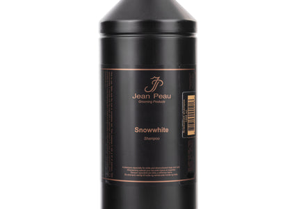 Jean Peau Snowwhite Shampoo – Concentrated Formula for White, Light, and Silver Coats, 1L