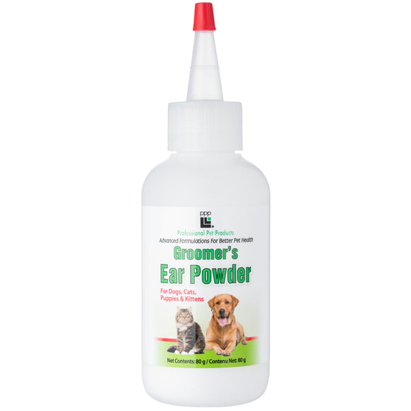 PPP Groomer's Ear Powder – Fine Application Formula, 80g, Supports Easy Hair Removal and Hygiene