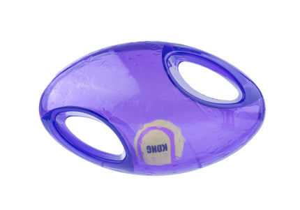 KONG Jumbler Football L/XL – Extra Large Red Ball Toy with Handles and Squeaker, Durable Design