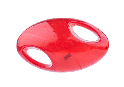 KONG Jumbler Football L/XL – Extra Large Red Ball Toy with Handles and Squeaker, Durable Design