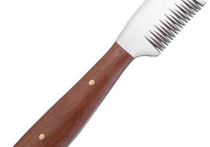 Yento Wide Wooden Trimmer – Ergonomic Grooming Tool for Thick Hair, Durable Design