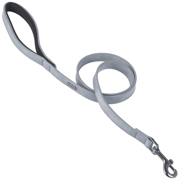 Doogy Classic Eco-Leather Leash Gray M – Durable, Comfortable Classic Design