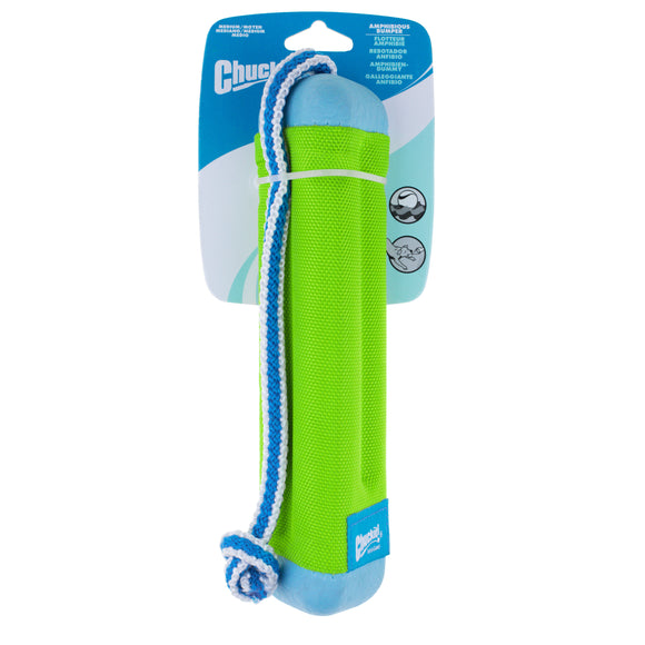 Chuckit! Amphibious Bumper Floating Toy – Durable Green Medium Water Fetcher
