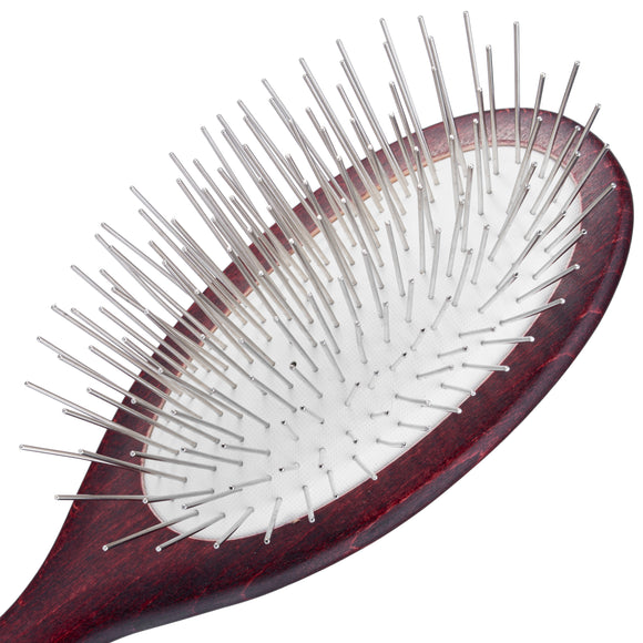 Maxi Pin Large Oval Grooming Brush – 35mm Long Metal Pins, Ideal for Long Coats