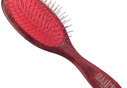 Maxi Pin Small Hard Grooming Brush – Short 20mm Pins, Sturdy Detangling Tool