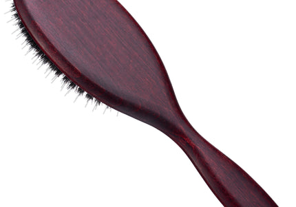Maxi Pin Large Oval Grooming Brush – Natural Bristles and Nylon, Gentle Detangling