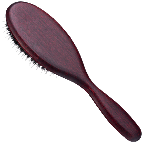 Maxi Pin Large Oval Grooming Brush – Natural Bristles and Nylon, Gentle Detangling