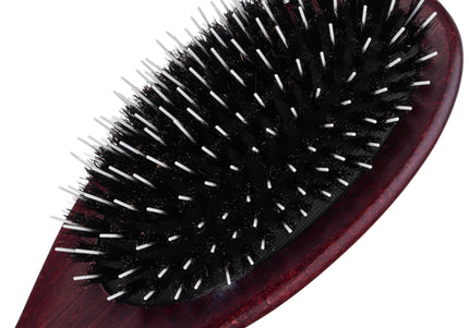 Maxi Pin Large Oval Grooming Brush – Natural Bristles and Nylon, Gentle Detangling