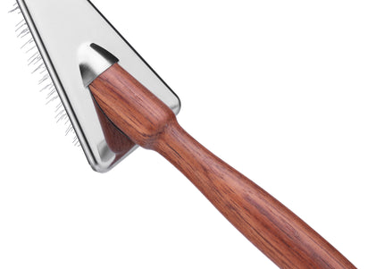 Show Tech Slicker Triangular Rosewood Brush – Ergonomic Triangular Poodle Grooming Tool