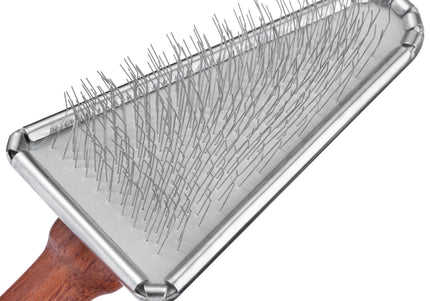 Show Tech Slicker Triangular Rosewood Brush – Ergonomic Triangular Poodle Grooming Tool