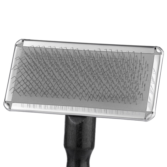 1 All Systems Slicker Brush – Soft Medium Pins, Ergonomic Poodle Grooming Tool