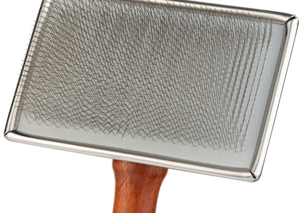 Show Tech Slicker Brush Rosewood L – Large Ergonomic Grooming Brush with Rosewood Handle
