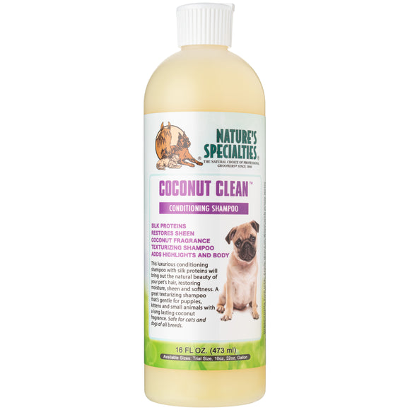 Nature's Specialties Coconut Clean Shampoo – Silk-Infused Concentrate, 1:16 Dilution, 473ml