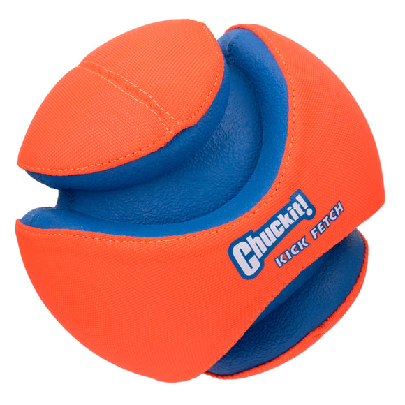 Chuckit! Kick Fetch Ball Small – Durable Impenetrable Design, High-Visibility Toy