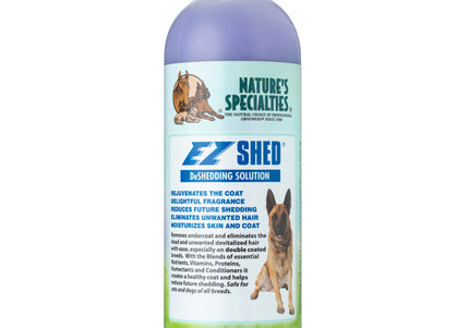 Nature's Specialties EZ Shed Conditioner 473ml – Concentrated Deshedding Formula, Reduces Shedding