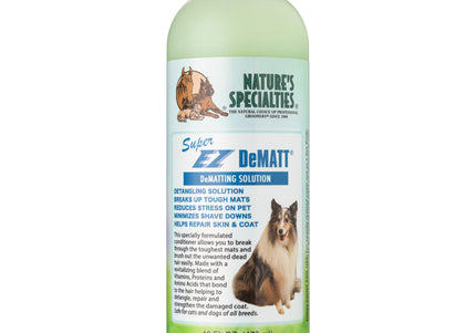 Nature's Specialties EZ DeMATT Detangling Conditioner and Undercoat Remover, 1:12 Concentrate, 473ml