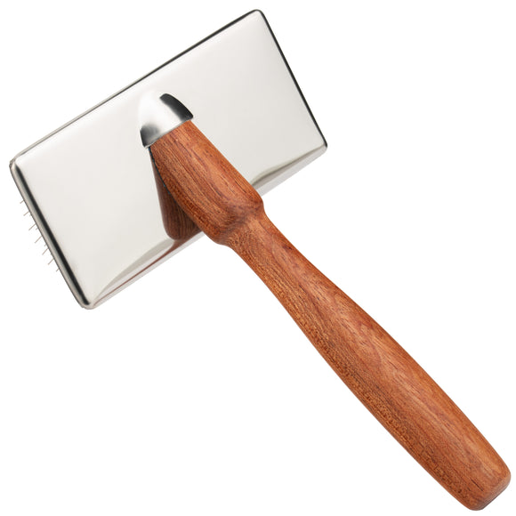 Show Tech Slicker Brush Rosewood S – Compact Grooming Brush with Rosewood Handle, Gentle Bristles