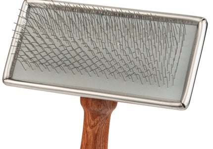 Show Tech Slicker Brush Rosewood S – Compact Grooming Brush with Rosewood Handle, Gentle Bristles