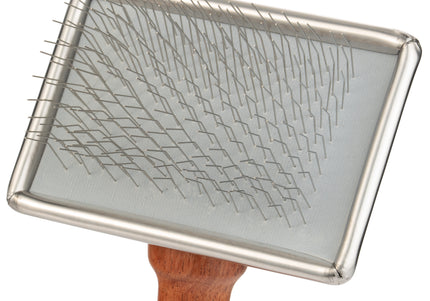 Show Tech Slicker Brush Rosewood XS – Mini Detangling Brush with Gentle Pins and Wooden Handle