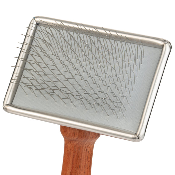 Show Tech Slicker Brush Rosewood XS – Mini Detangling Brush with Gentle Pins and Wooden Handle