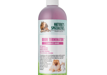 Nature's Specialties Odor Terminator Coat Freshener and Environmental Odor Eliminator, 473ml – Long-Lasting Dual-Action Formula