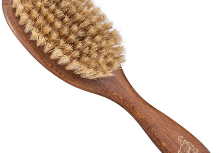 Mars Cat Bristle Brush 18.5cm – Wooden Handle, Natural Bristles, Gentle Grooming Tool