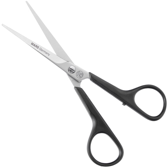 Mars 6" Straight Grooming Scissors – Precision Stainless Steel Blade, Ergonomic Plastic Handle