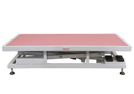 Blovi Upper Electric Grooming Table – 125x65cm Pink Top, Smooth Height Adjustment