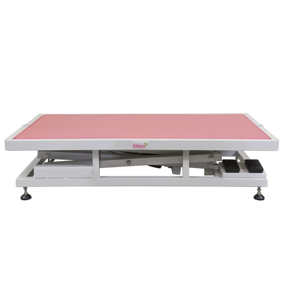 Blovi Upper Electric Grooming Table – 125x65cm Pink Top, Smooth Height Adjustment