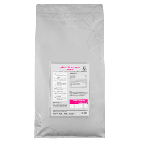 Lovi Lamb with Sweet Potatoes and Mint – Grain-Free Small Breed Kibble, 4kg, Gentle Formula