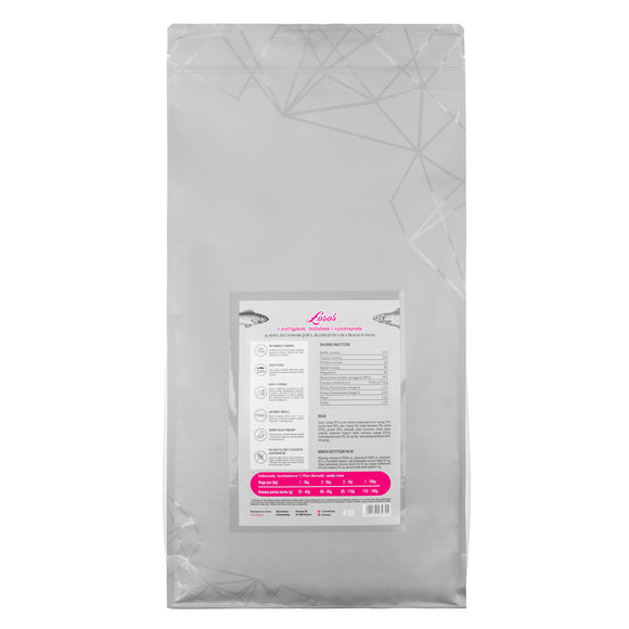 Lovi Food Salmon with Trout – Grain-Free Small Breed Kibble with Sweet Potato and Asparagus, 4kg