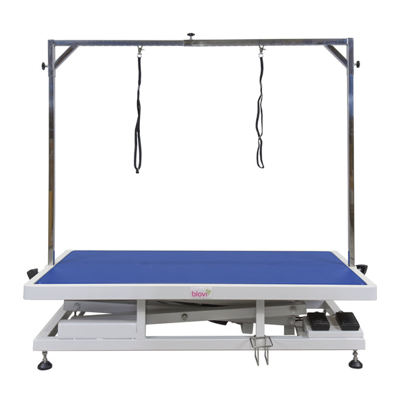 Blovi Upper Electric Grooming Table – 125x65cm Blue Tabletop, Adjustable Height