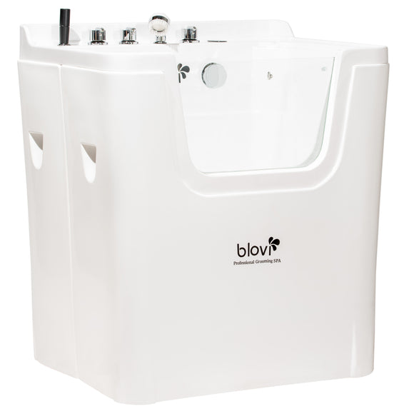 Blovi Professional Grooming SPA Bathtub – Ozone, Milky Micro Bubble, Hydromassage, 90x68x95cm, White