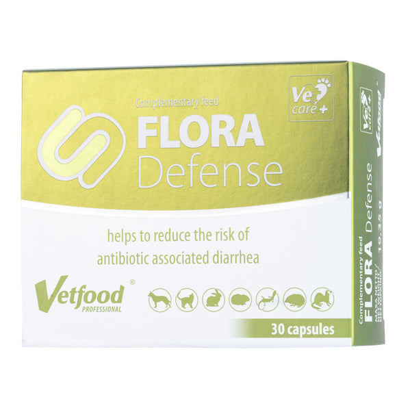 Vetfood Flora Defense Digestive Support Tablets – Probiotic Formula, 30 Count, Fast-Acting Relief