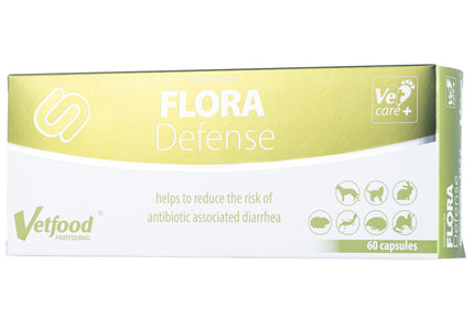 Vetfood Flora Defense Digestive Support Tablets – Probiotic Formula, 60 Count, Fast-Acting Relief