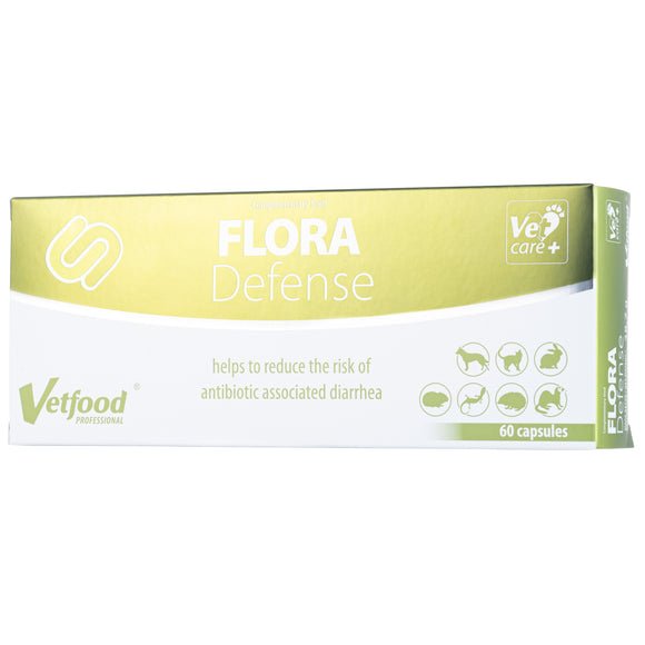 Vetfood Flora Defense Digestive Support Tablets – Probiotic Formula, 60 Count, Fast-Acting Relief