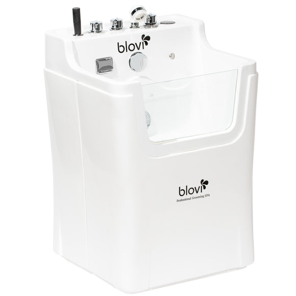 Blovi Professional Grooming SPA Bathtub – Ozone, Micro Bubble & Hydromassage, 65x60x95cm, White