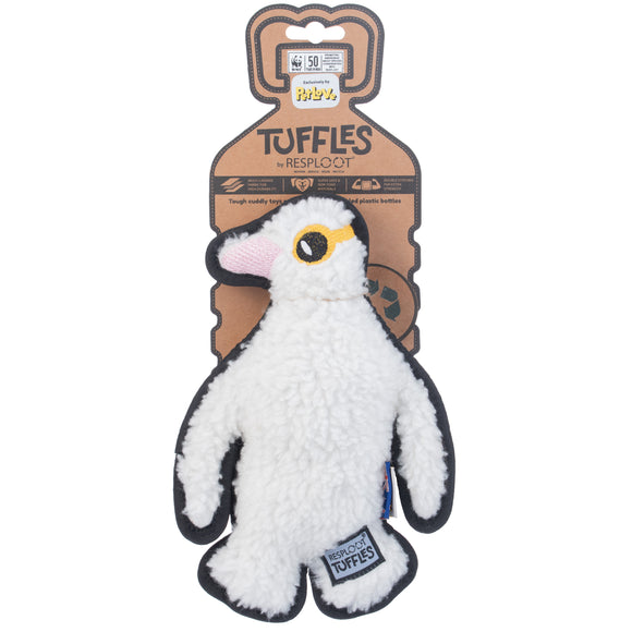 Resploot Tuffles Penguin Dog Toy – Durable Recycled Material with Squeaker