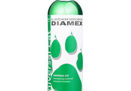 Diamex Universal Cat Shampoo – Sweet Almond Oil, Concentrated 1:8 Formula, 250ml