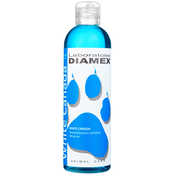 Diamex White Canada Shampoo – Concentrated Brightening Formula for White Cat Coats, 250ml