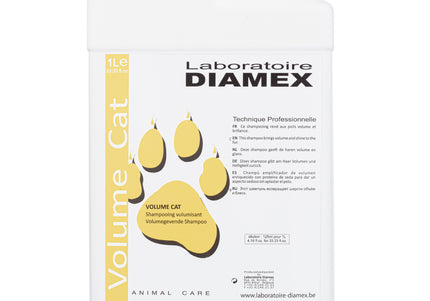 Diamex Volume Cat Shampoo – Lightweight Volumizing Formula, 1L Bottle for Enhanced Coat Fullness