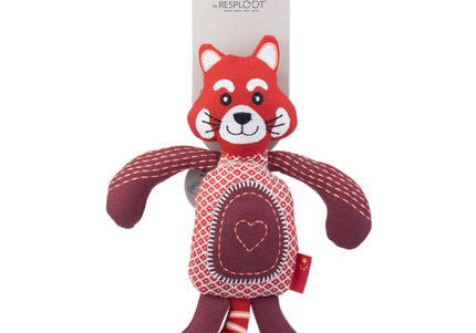 Resploot Cuddlers Red Panda Plush Toy – Recycled Material, Squeaker Inside, Soft and Durable