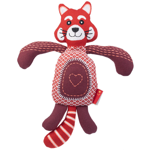 Resploot Cuddlers Red Panda Plush Toy – Recycled Material, Squeaker Inside, Soft and Durable