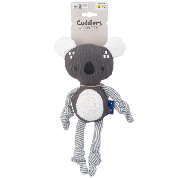 Resploot Cuddlers Koala Bear Plush Toy – Recycled Material, Squeaker, Soft and Durable